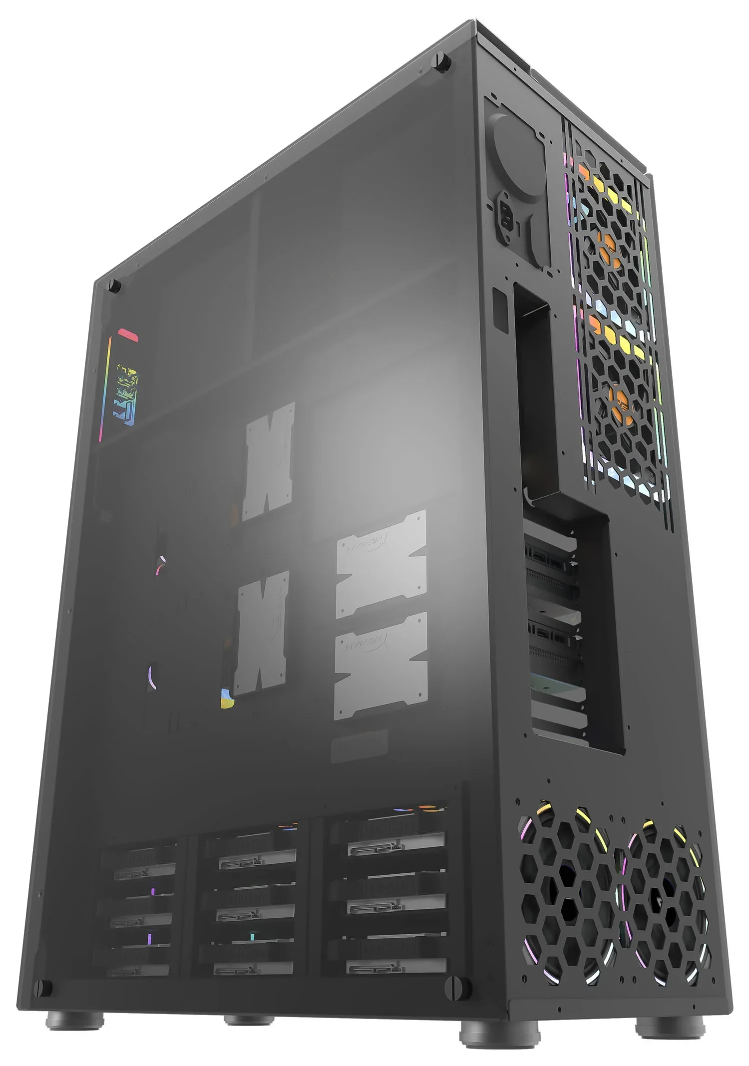 حافظة كمبيوتر ألعاب الكمبيوتر الزجاجية Darkflash Big ATX Home Office Business Gaming Mid Tower تدعم 120 تبريد المياه وOEM #4