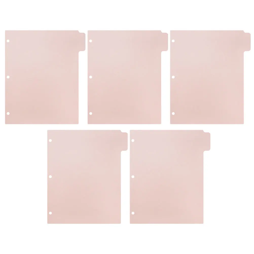 

5 Sheets Binder Index Pages Separator Plastic Supplies Notebook Tab Dividers Document Page Tabs Binder Dividers ganizers