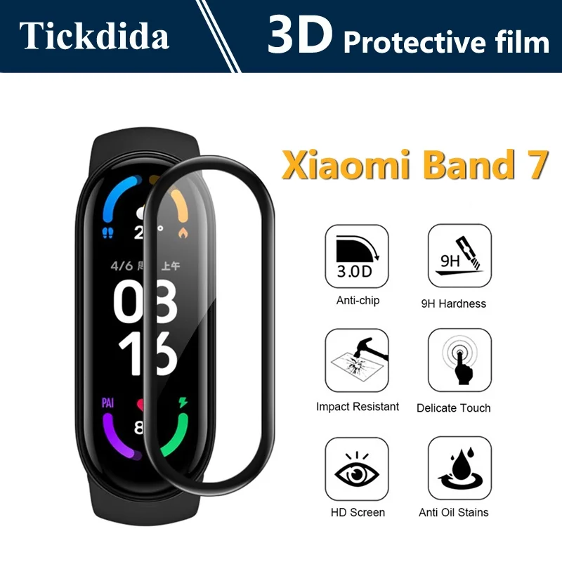 

3D Film For Xiaomi Band 7 NFC Band 6 5 Full Cover Soft Film Screen Protector Not Tempered glass