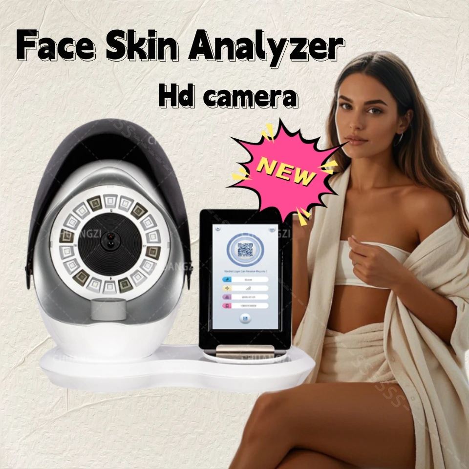 Facial Skin Analysis Machine 15.6inch 12 Million PX Dual Hd Camera AI Technology Three Light To Analyzei Precise Analysis Result