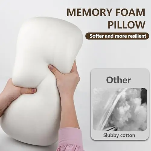 

Memory Foam Contour Headrest Cushion For Recliner, Sofa, Armchair – Neck Support Pillow With Non-Slip Base
