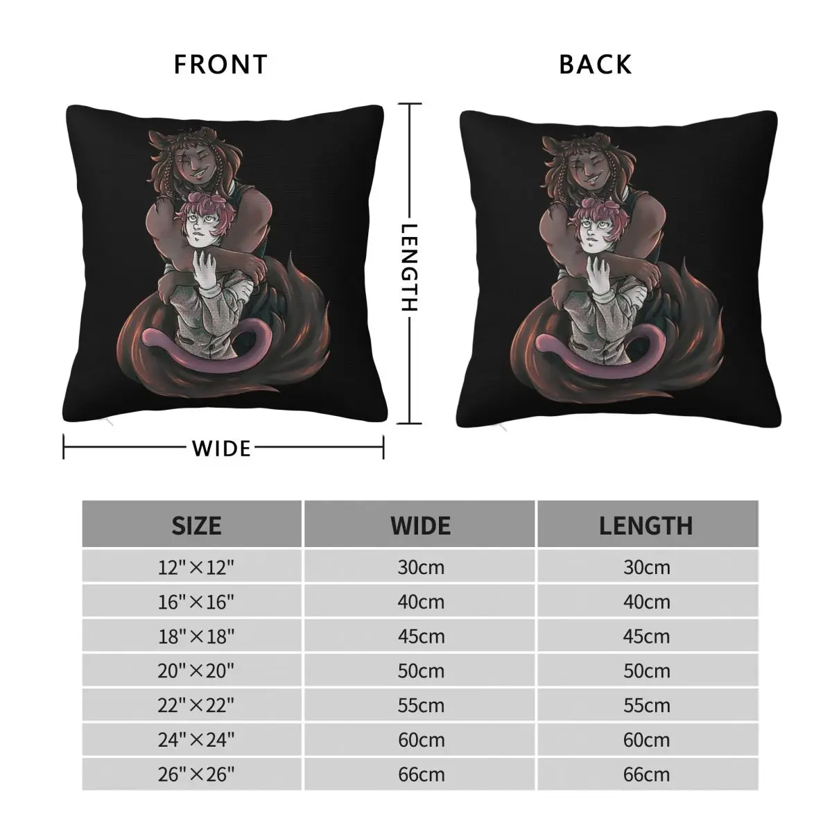 Magnus Archives Brothers Protective Hug Pillowcase Polyester Linen Velvet Printed Zip Decorative Sofa Seater Cushion Cover