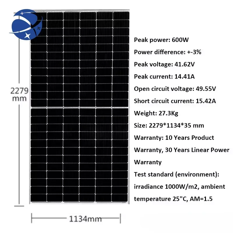 

YYHCSolar Panel 600W 1800W 2400W 3000W Split Half Cut Cell MBB Solar System Home 220v 110V Off On Grid Solar Battery Charger