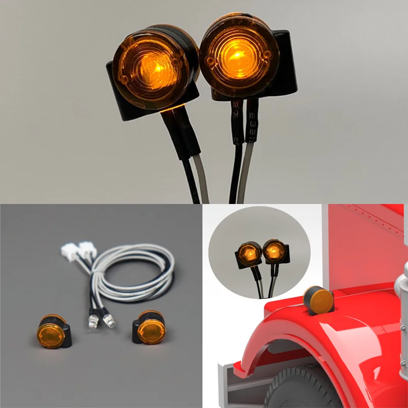 LED Yellow Position Light The Width Lamp for 1/14 Tamiya RC Truck Tipper SCANIA 770S 56368 VOLVO ACTROS BENZ MAN LESU Car