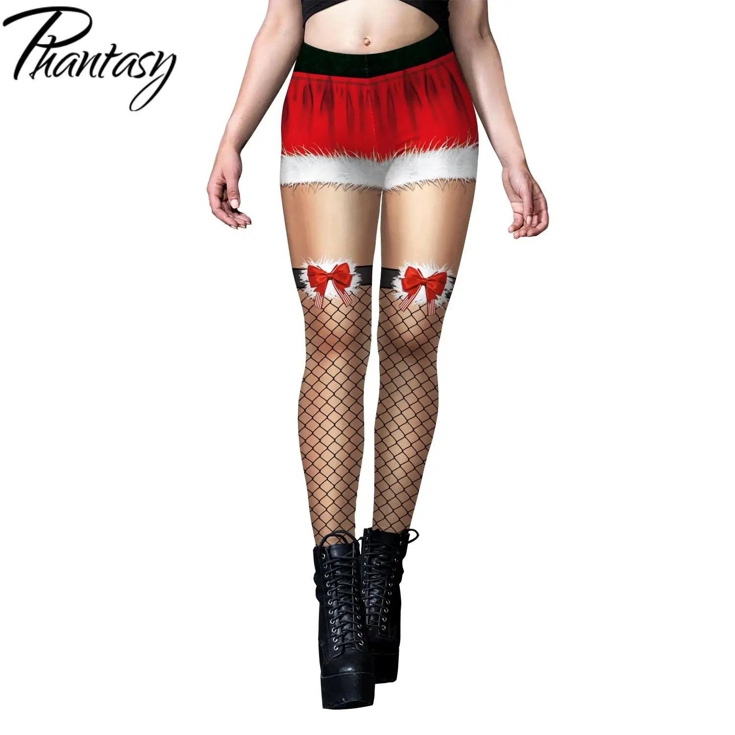 Phantasy Weihnachts-Leggings für Damen, Weihnachtsgeschenke, Musterhose, Damen-Fitnesshose, schmal geschnittene Hose, 3D-Druck-Leggings