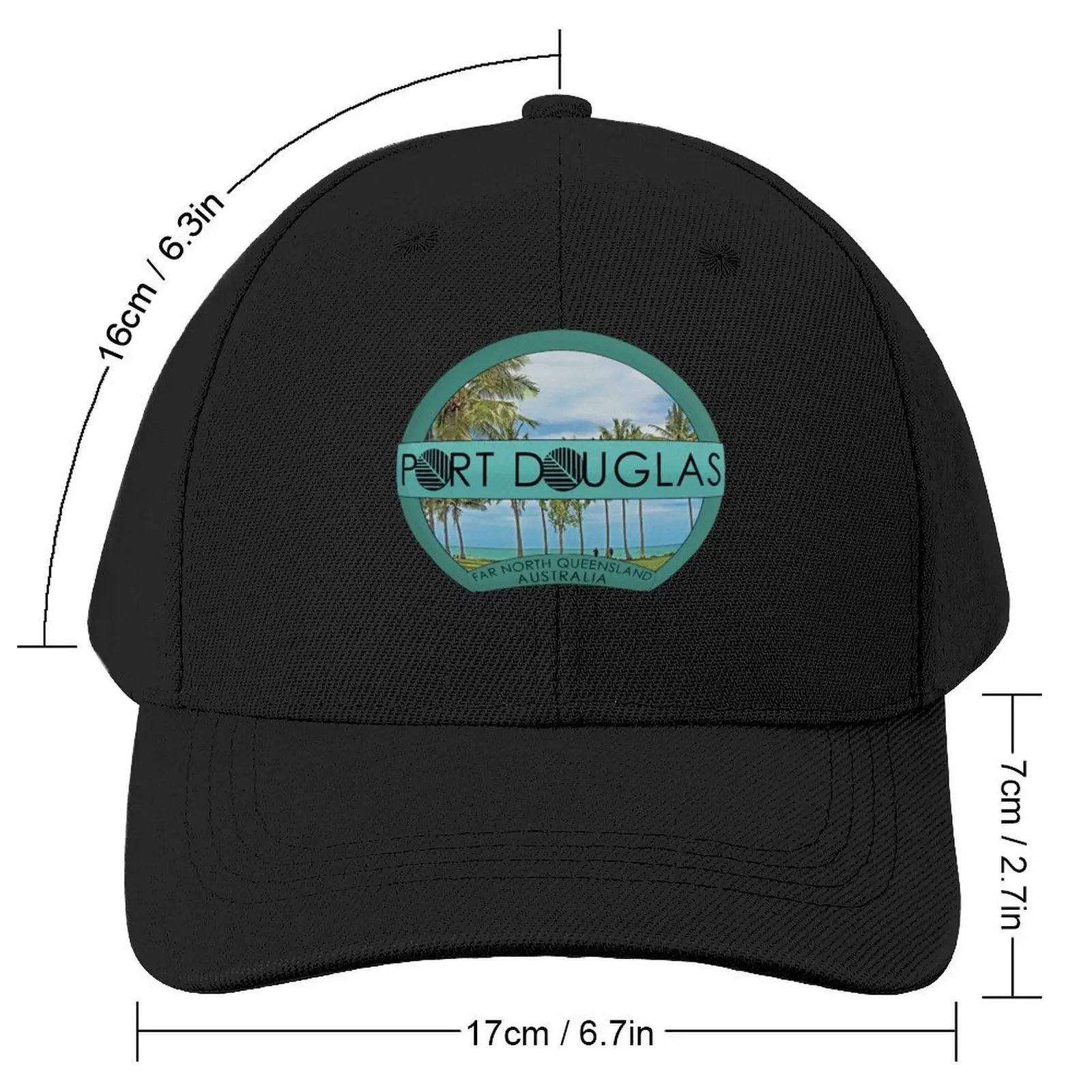 Emblematic Port Douglas 1 Baseball Cap Visor black Mountaineering beach hat Mens Caps Women's