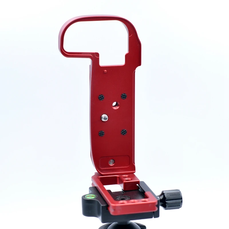 Quick Release L Plate Bracket Holder Hand Grip for Canon EOS R5 EOS R6 Camera for Arca Swiss Tripod Ballhead,Red