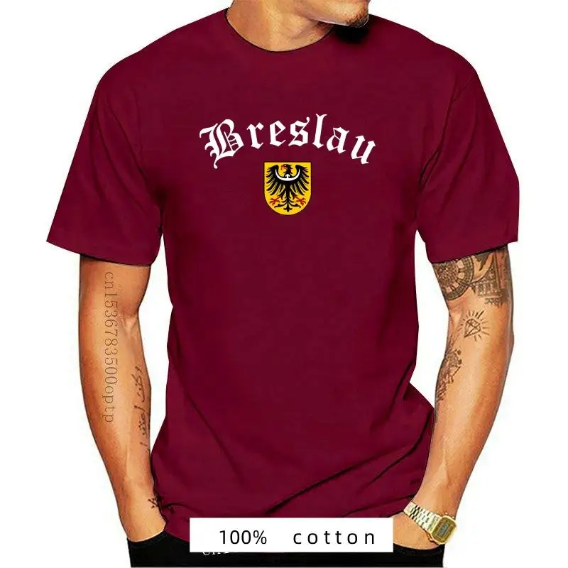 

New Wroclaw T-Shirt - Old German with Silesia Emblem - Black - Wroclaw Silesia