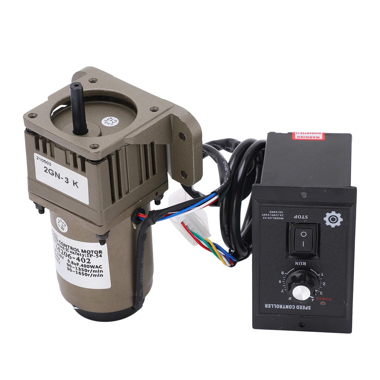 Single Phase Asynchronous Motor, AC 220V 6W Single Phase Asynchronous Gear Motor Deceleration Adjustable Speed