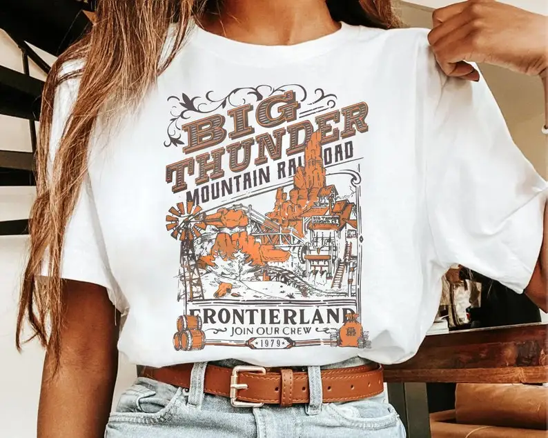 Walt Disney World The Wilderness Big Thunder Mountain Railroad T-shirt Disney The Wildest Ride Tee Disneyland Family Holiday