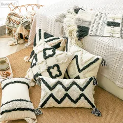 Case Pillow 45X45/30X50cm Tufted Decorative Throw Pillow Covers Morocco Nordic Style Boho Cotton Cushion Cover For Chair Sofa