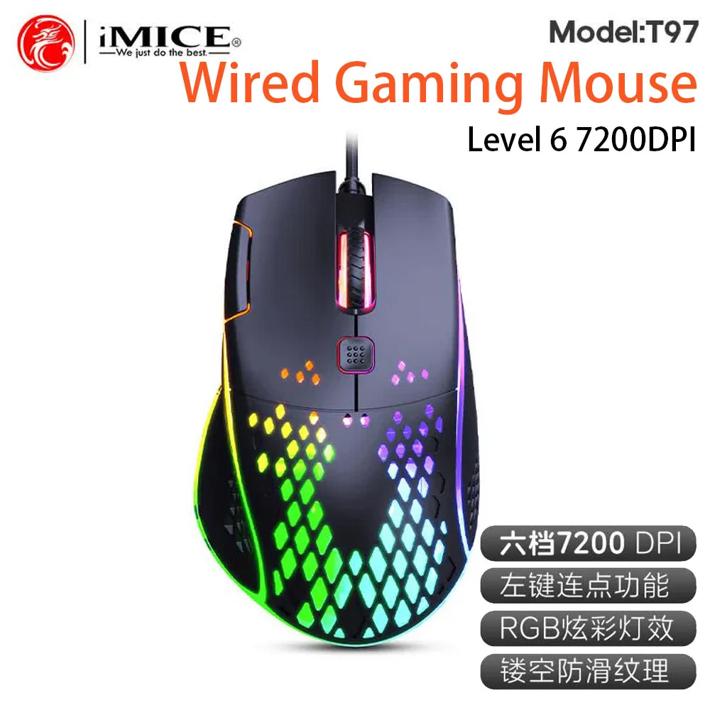 

Проводная игровая мышь с 7 дышащими LED-подсветками, оптическая, USB, с полым корпусом, для ноутбуков и настольных ПК, 4D, для дома и офиса