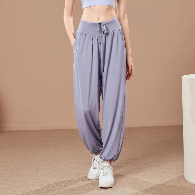 

New Quick Dry Women Loose Yoga Pants High Waist Breathable Running Sportswear Clothing Fitness Gym Training Trousers Pantalones