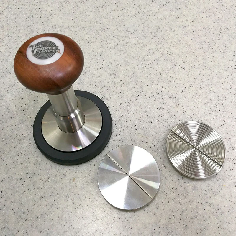 The Force Tamper Accessories Coffee Powder Hammer Parts Press Base Ripple/Flat/Waffle Base 58.5mm Pressing Integrated Bottom
