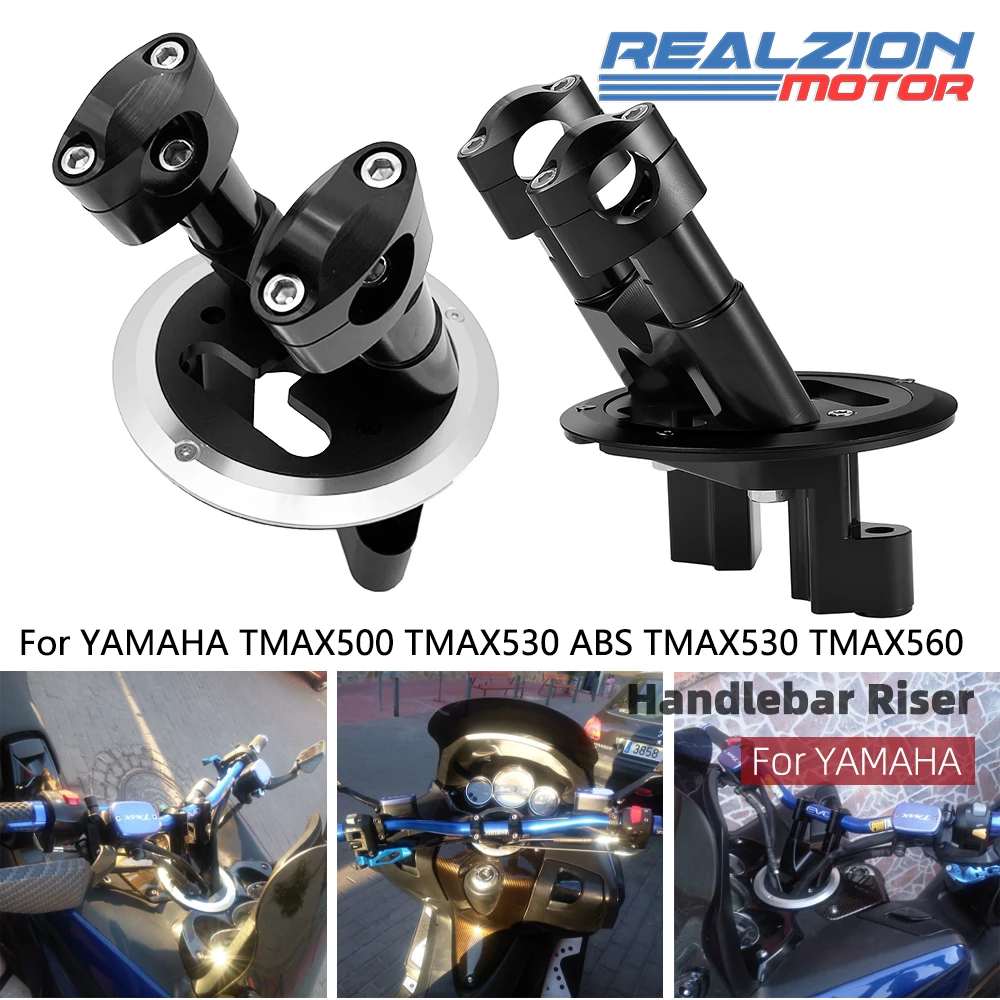 

REALZION Motorcycle Handlebar Handle Clamp POUR GUIDON Riser KIT For TMAX 500 2008-2011 TMAX 530 TMAX530 2012-2014 2017 2018