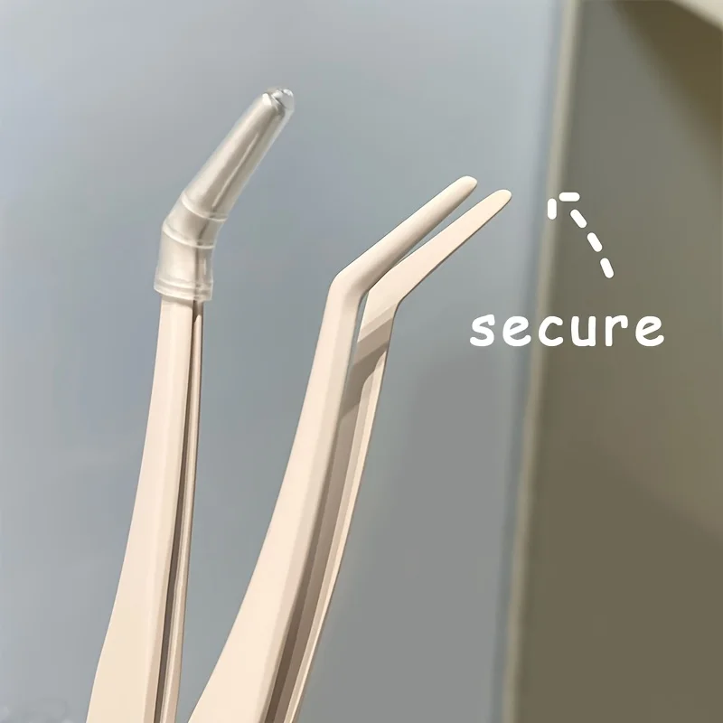 Herorange Anti-Stick Tweezers Non-Sticky DIY Rounded Design Safe and Convenient Professional Grafting Anti-Stick Glue-Free False Eyelash Tweezers 16.3g-13.1-1-0.2