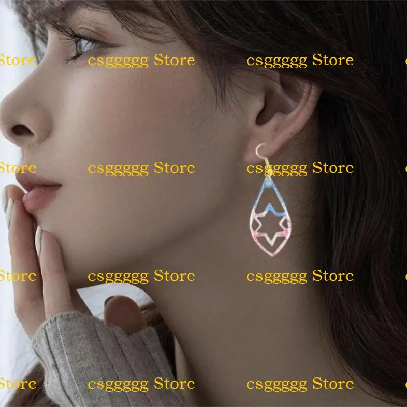 9HJK راتنج المجوهرات قوالب Waterdrop-Earring قلادة القلادة السيليكونية القلق