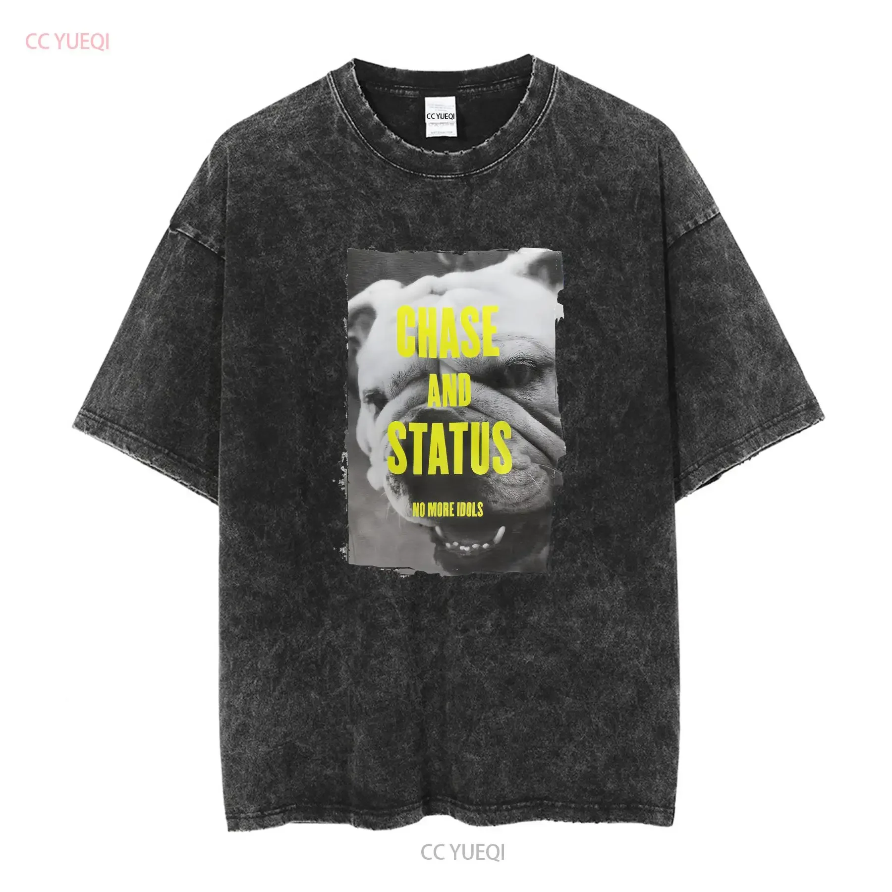 Chase And Status No More Idols Soft T Shirt long sleeves vintage Washed streetwear Stretched designer clothes Versatile fashion