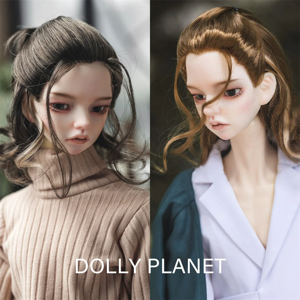 

BJD Doll wig suitable for 1/3 1/4 size super flexible hand hook hair highlights Aircraft head doll accessories