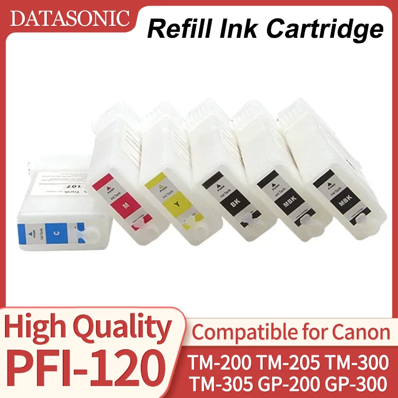 Cartucho de tinta de repuesto PFI-120 PFI120 con Chips para impresora plotter Canon TM-200 TM200 TM-205 TM-300 TM-305 TM300, 1 Uds. ~ 5 uds.