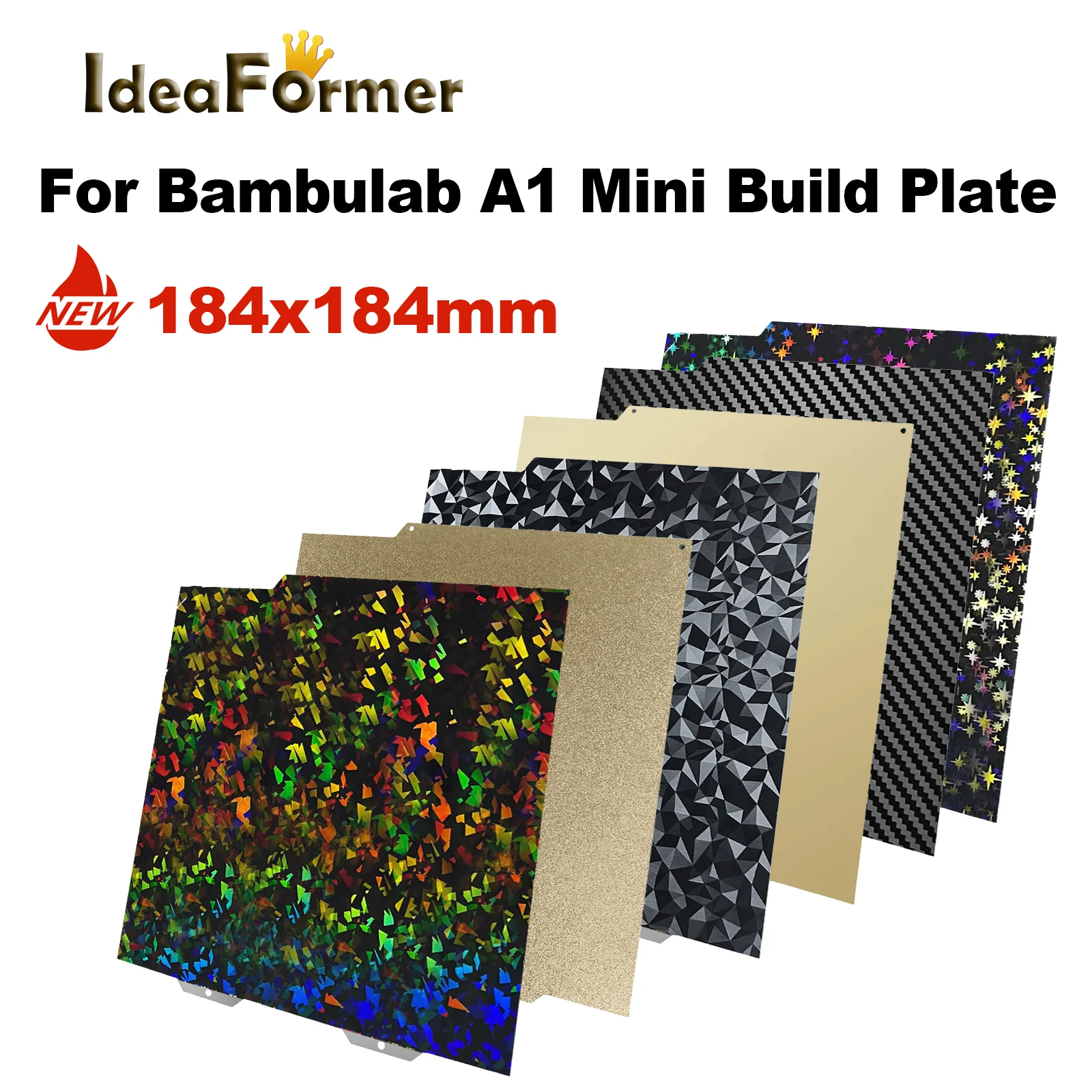 A1 Mini H1H Build Plate PEO for Bambu Lab Pei PEF Double Side Lightbeam Phantom Smooth PET Carbon PEY Sheet for BambuLab A1 Mini