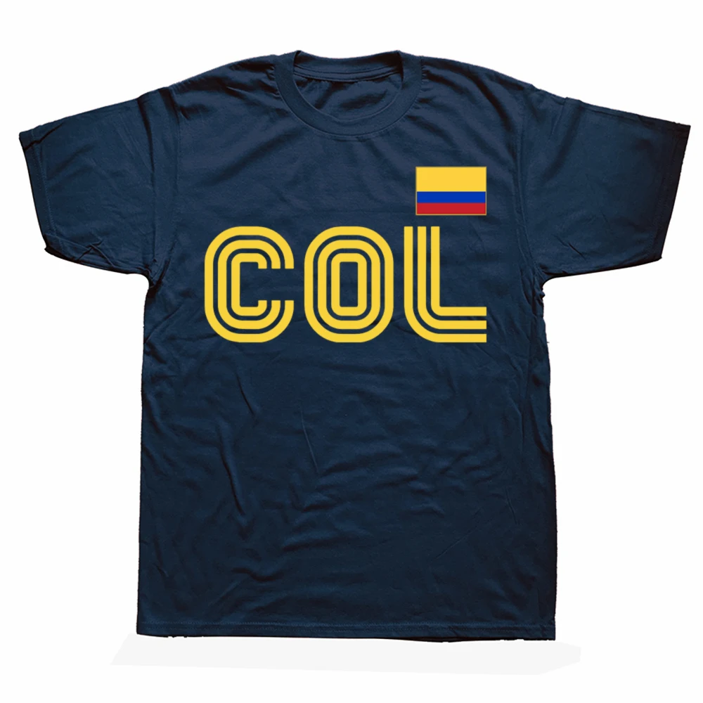 Lustiges Vintage Kolumbien-Flaggen Retro International Country Kolumbianisches T-Shirt für Männer und Frauen Hip-Hop Oversize 100% Baumwolle T-Shirts – Detail 2