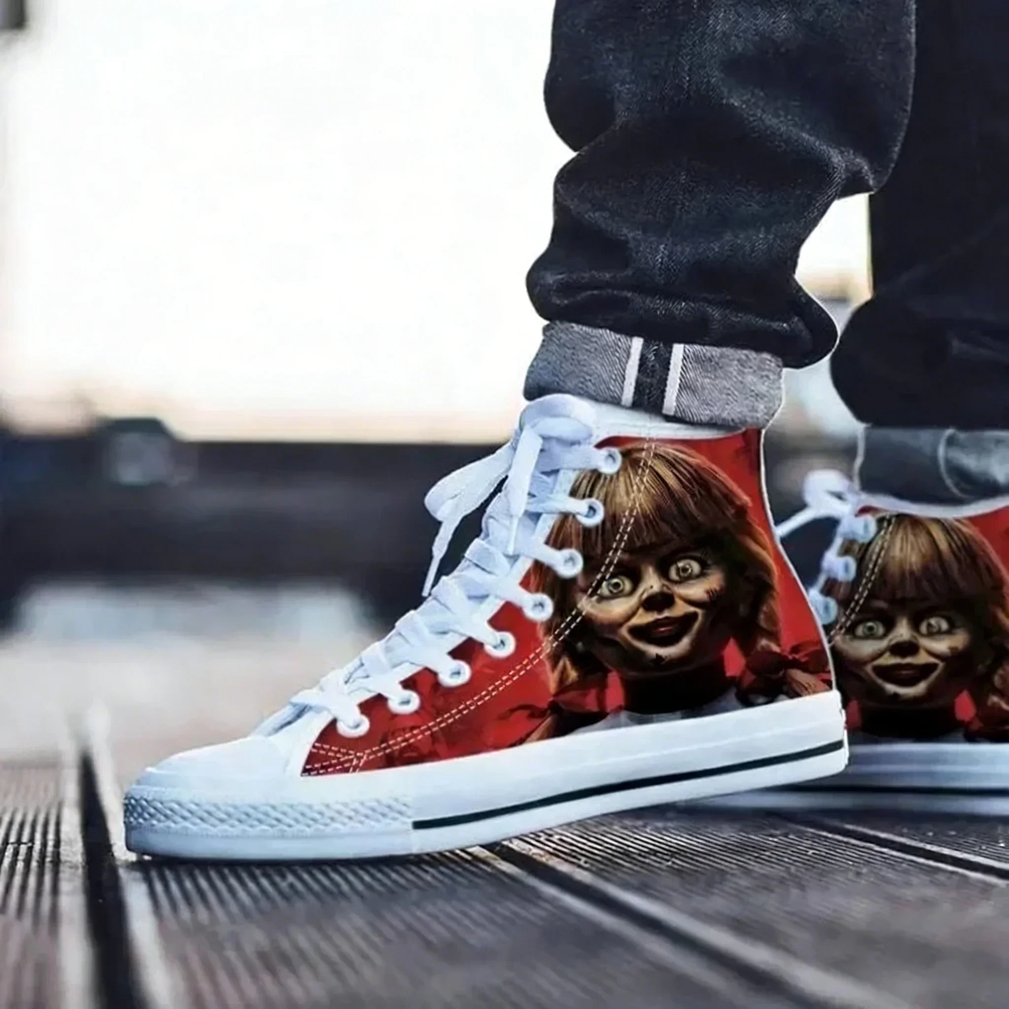 Annabelle High Top Shoes Mens Womens Teenager Sneakers Canvas High Quality Outdoor Daily Sneaker Custom Made Couple Shoe