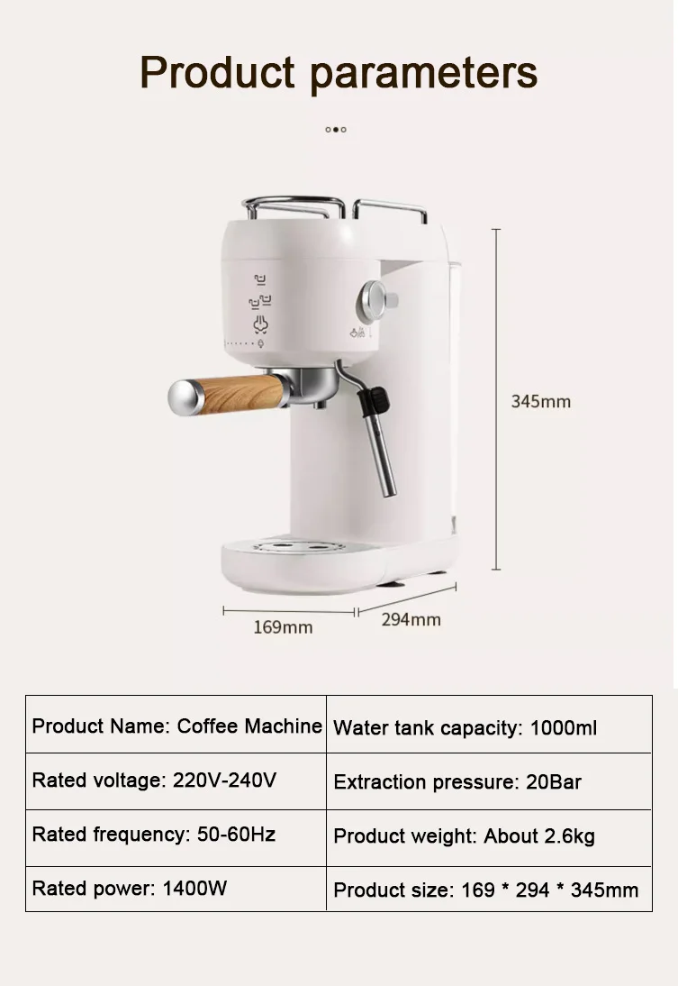 110V elektryczny włoski ekspres do kawy 20Bar automatyczny ekspres do kawy Cappuccino Latte pompa do mleka ciśnieniowy urządzenie do robienia piany