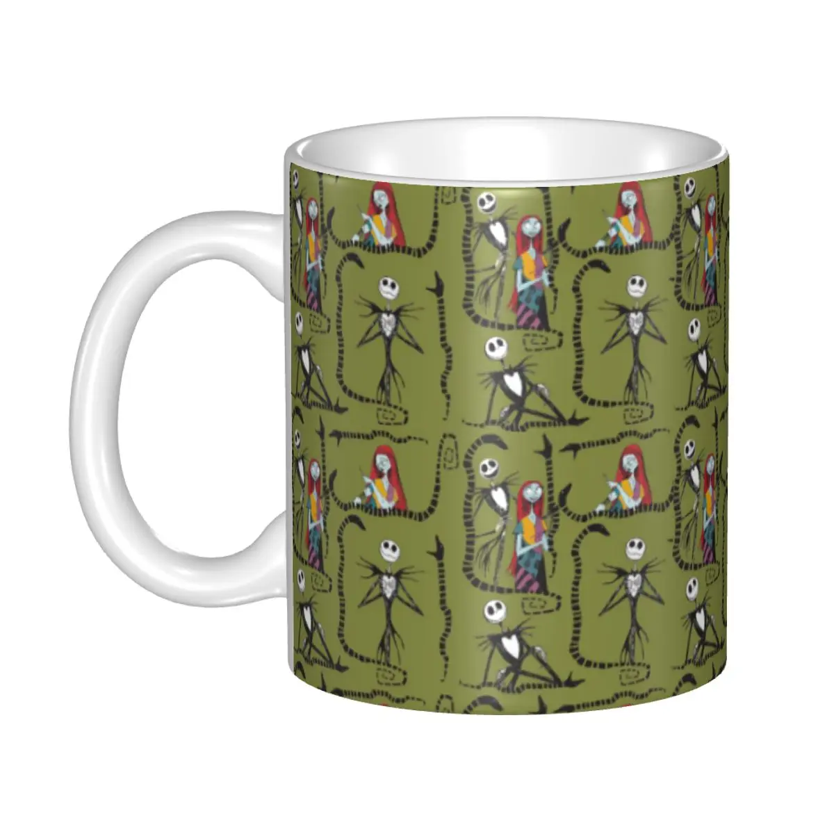 

Nightmare Before Christmas Jack Sally Coffee Mugs DIY Personalized Ceramic Milk Tea Mug Cup
