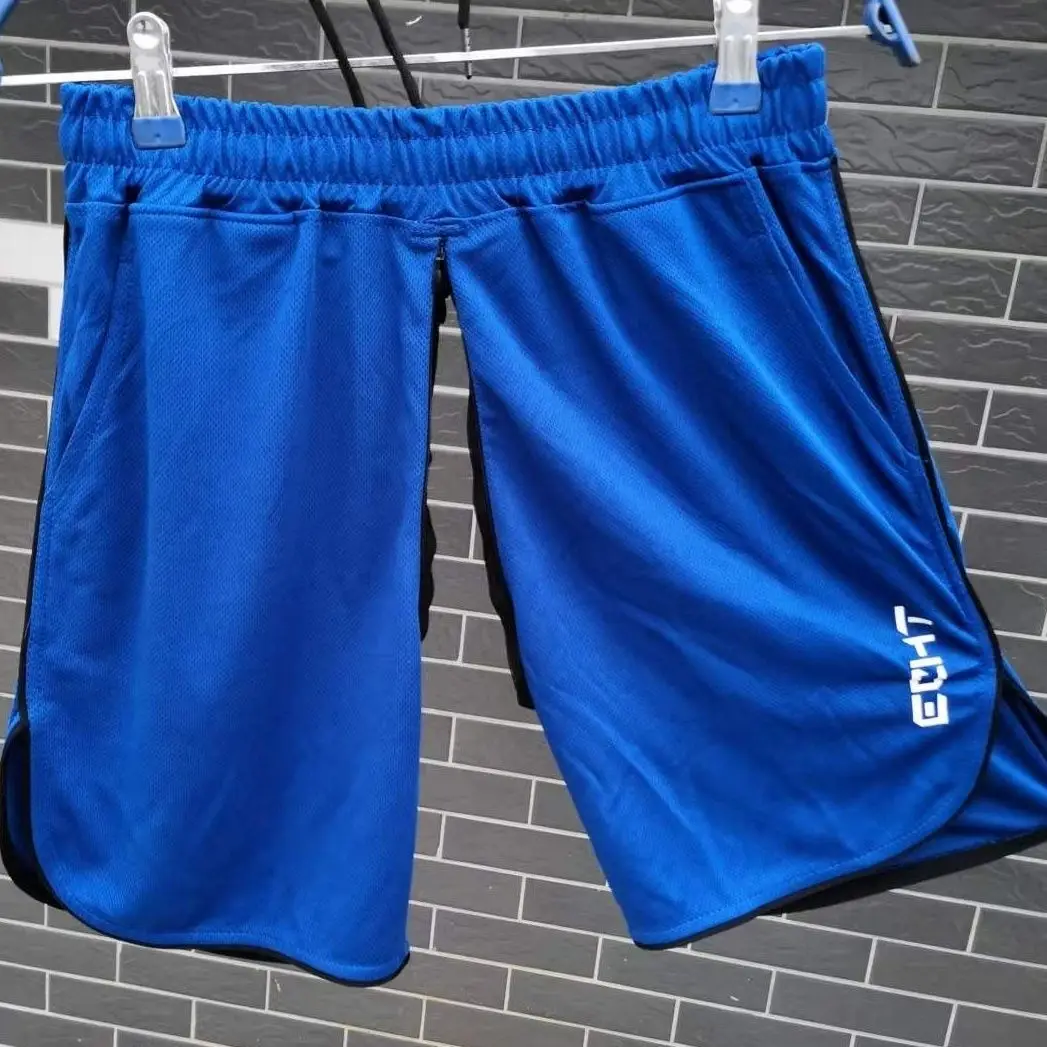 Summer Outdoor Invisible Zipper Open Crotch Sex Shorts Pants for Men Couples Sexual Bottoms