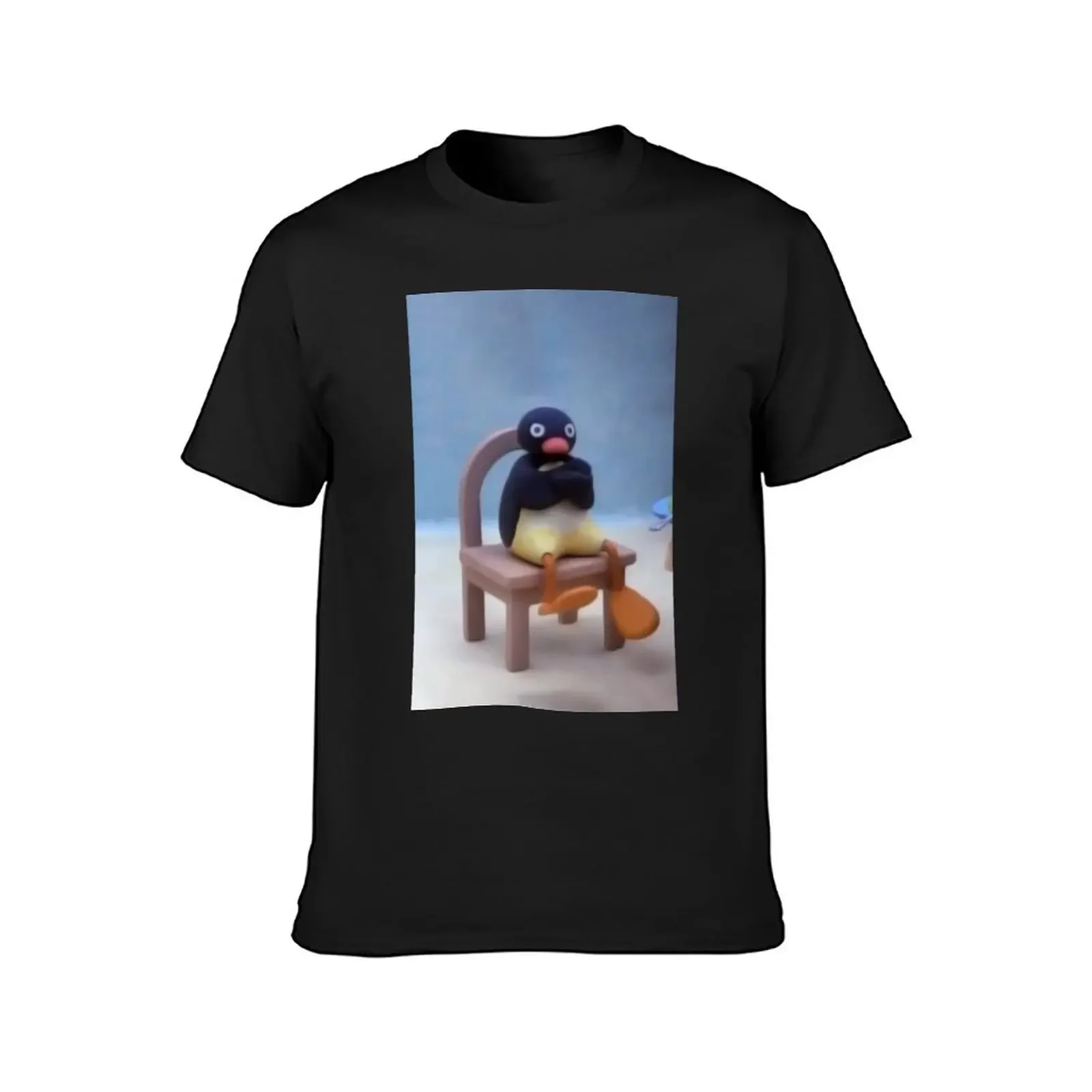 Camiseta Angry Pingu para fanáticos del deporte, tops de verano, ropa en blanco de pesas gruesas para hombres