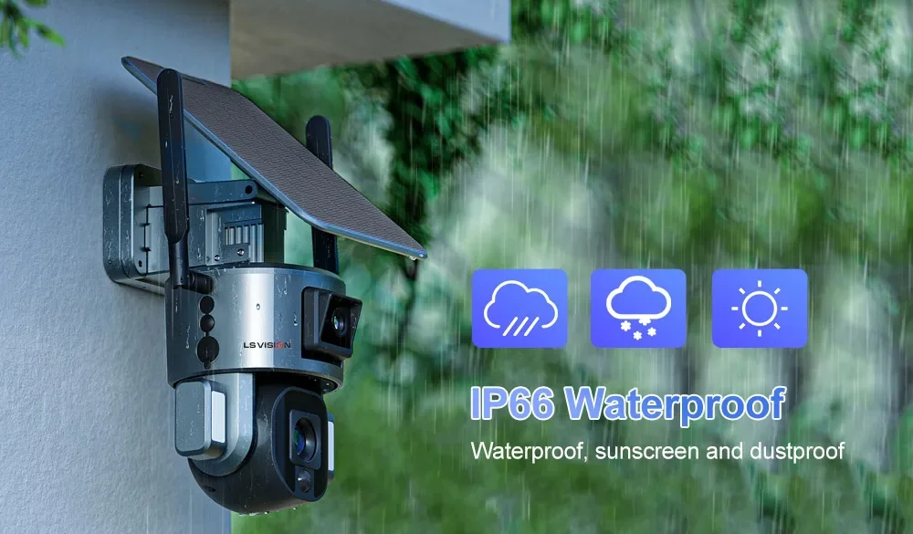 20X Zoom 4K 4G SIM Solar Camera Outdoor Wifi Surveillance Cameras 8MP Dual Scree