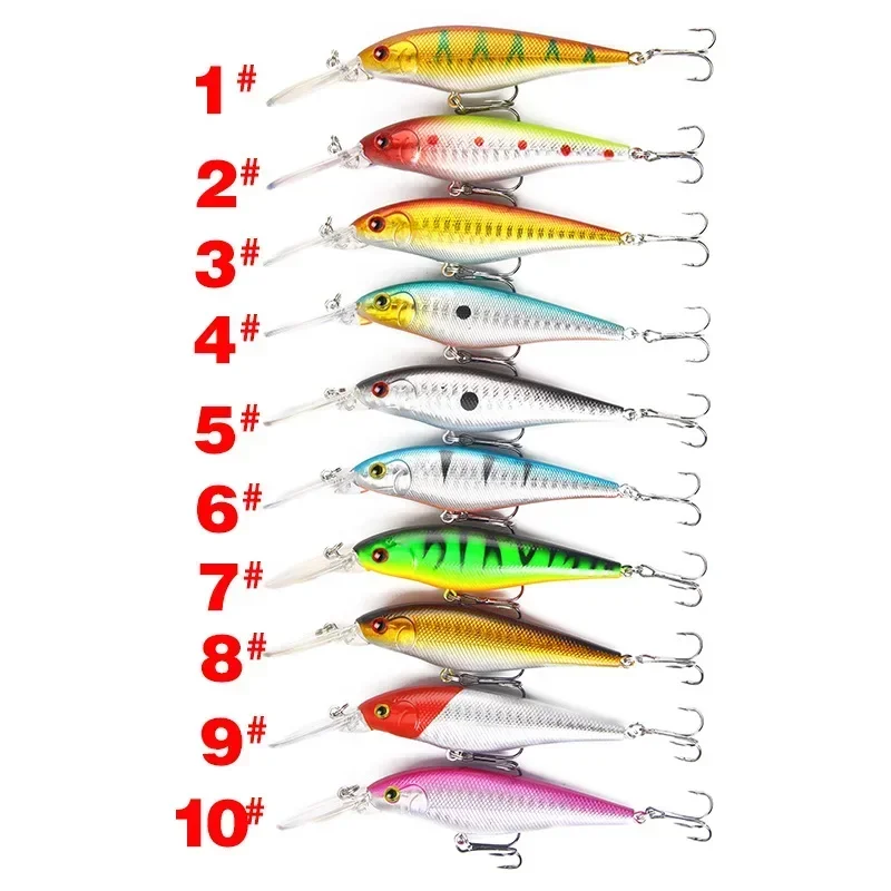 Fishing Lure Wobbler Tackle Crank Bait Wobbler, Dancing Minnow, Rock Pike, New