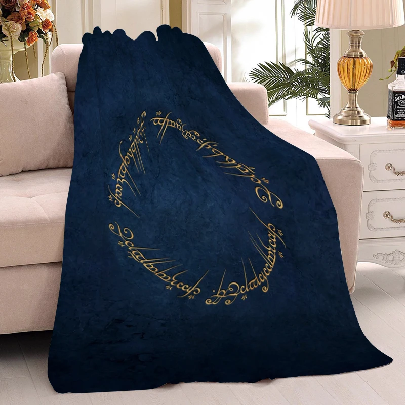 

Sofa Blankets for Winter The L-Lord of the R-Rings Microfiber Bedding Custom Warm Knee Bed Fleece Camping Fluffy Soft Blankets