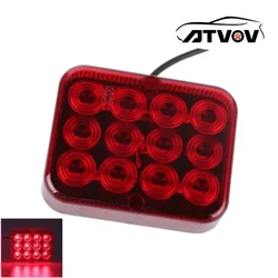 ATVOV Waterproof 12V 24V 12 LED Chips Fog Light Driving Tail Rear  Safety Warning LampTruck Trailer Caravan Towing Boat