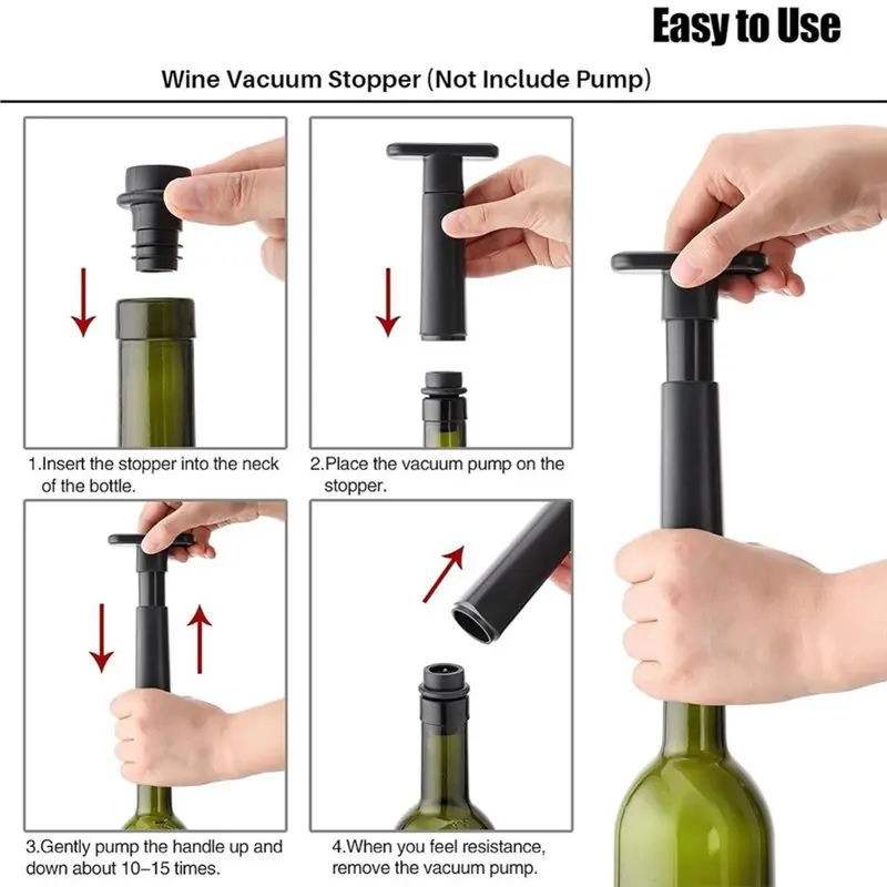 PHFU-Vacuum Wine Stopper Set-12Pcs Airtight Silicone Sealers To Preserve For Red Wine Bottle Keep Longevity