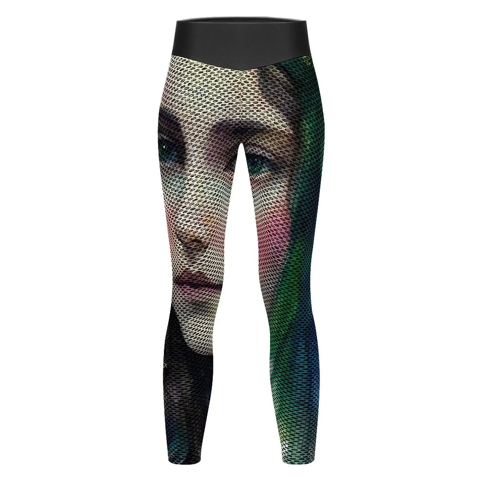 Imagem -03 - Calças Sexy sem Costura para Mulheres Leggings da Virgem Maria Deusa Mãe Leggins de Cintura Alta Gráfico Trabalho Calças Justas Esportivas