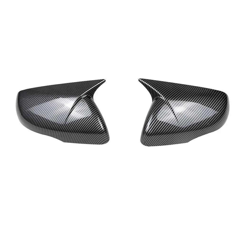 For Ford Edge 2015-2021 Car Sticker Rearview Side Mirror Cover Wing Cap Exterior Door Rear View Case Trim Carbon Fiber Look ABS