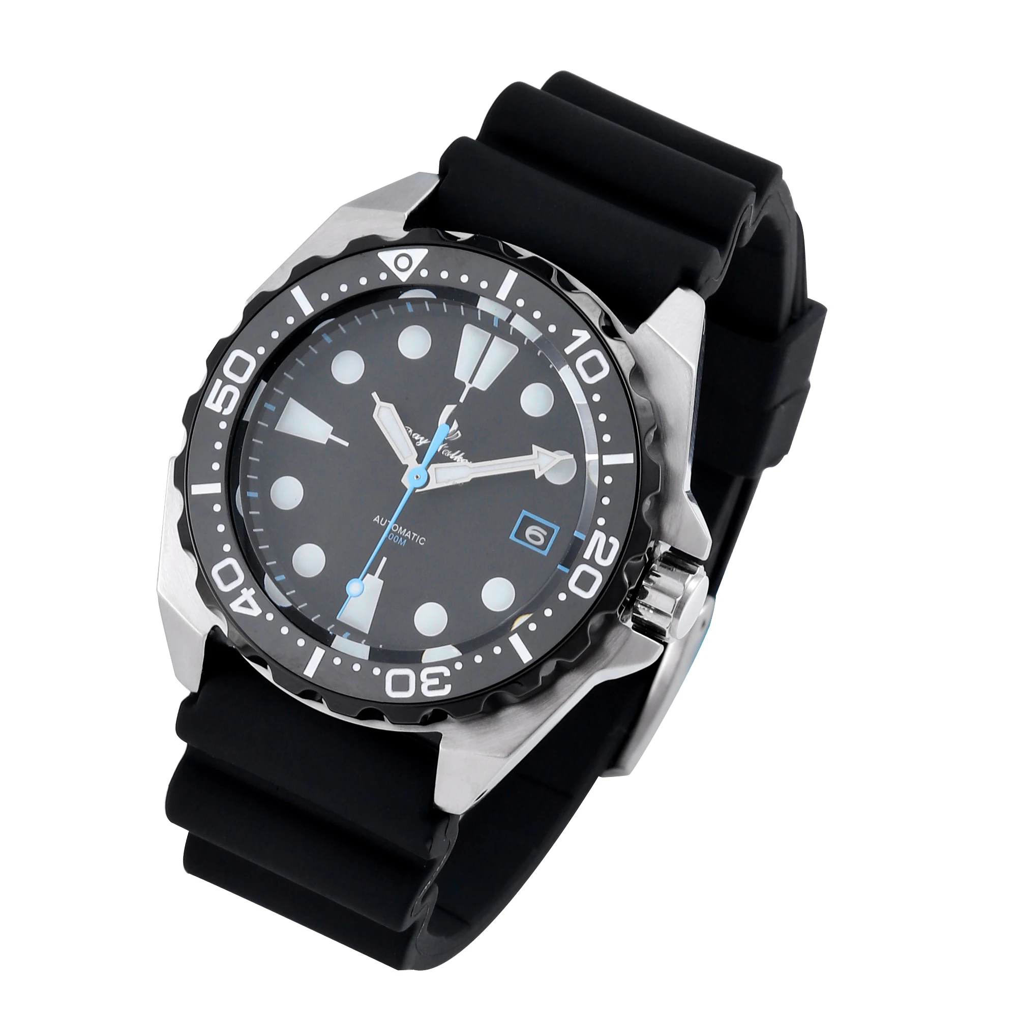 300M(1000ft) Automatic diver watch with Super BGW9 luminous Stainless steel case Ceramic bezel Sapphire crystal