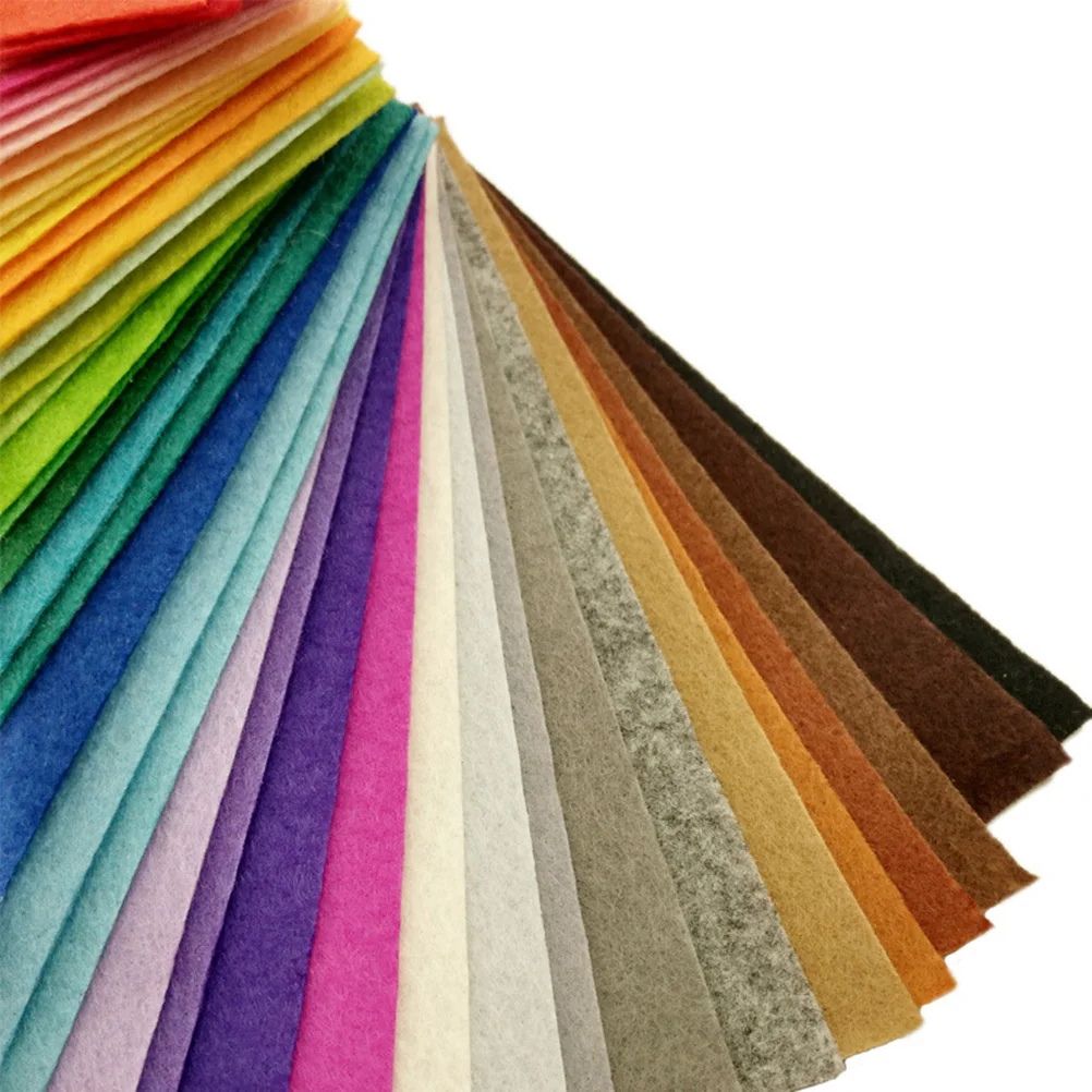 

40pcs 40 Colors Diy Sheets For Supplies Rectangular Felt Fabric Colorful Felt Slices Art Projects Handicraft Making