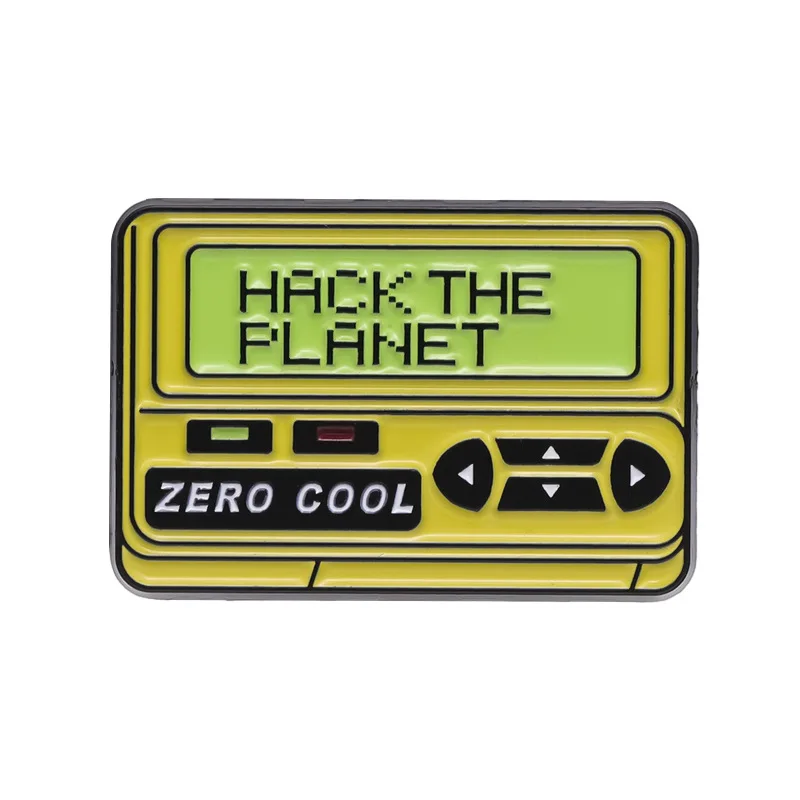 Hack The Planet Enamel Pins Retro Game Console 90s Flair Brooches Bag Lapel Button Badges Funny Jewelry Gift for Kids Friends