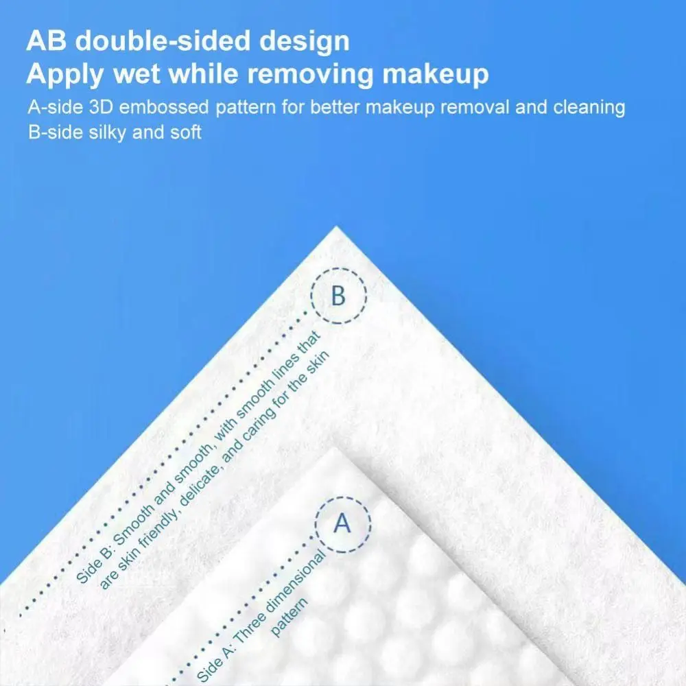 600 pçs beleza essencial almofadas de maquiagem descartáveis cuidados com o rosto algodão facial puff almofadas hipoalergênico removedor papel cuidados com a pele