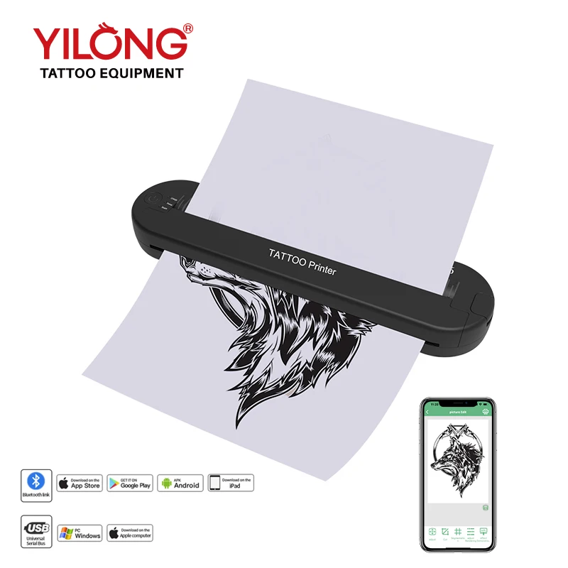 الوشم ats886 Thermocopier A4 اللاسلكية نقل الوشم بلوتوث طابعة المحمول والكمبيوتر طابعة حرارية الوشم للطباعة آلة #6