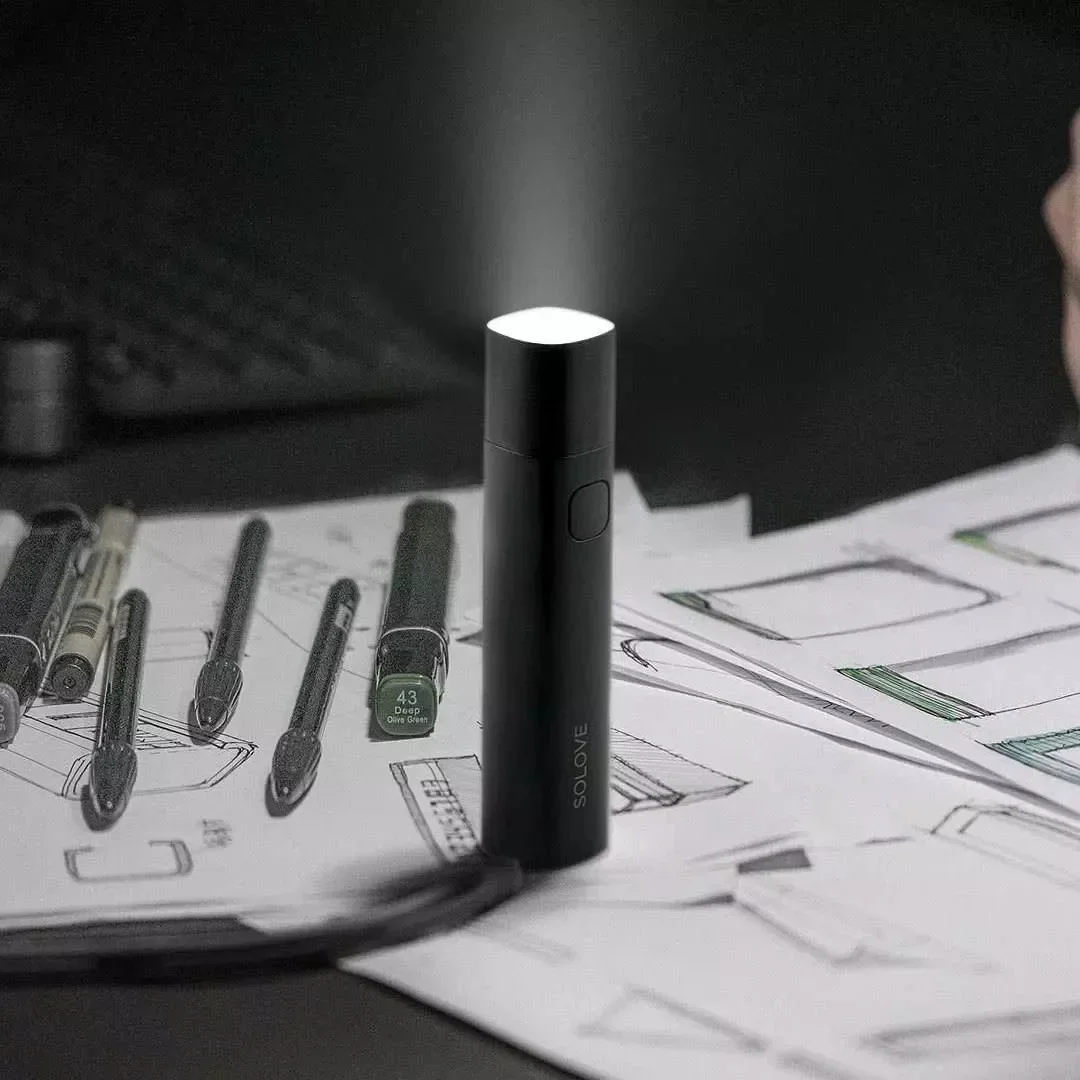 Original SOLOVE X3 ไฟฉาย LED 3000mAh USB Multi-ฟังก์ชั่นความสว่าง Power Bank แบบพกพา