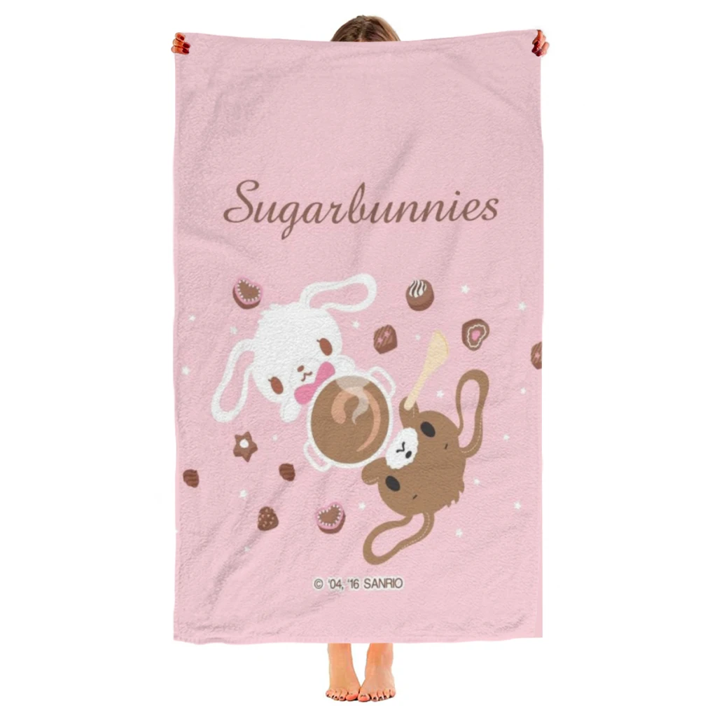 Sugarbunnies Beach Towel  Poncho Bathing Towels Cover-ups Quick Dry Sand Free Yoga Spa Gym Pool