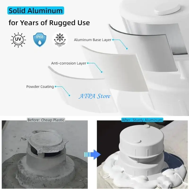 

U13C Replacement Roof Vent Covers, Metal Pair for Plumbing Openings