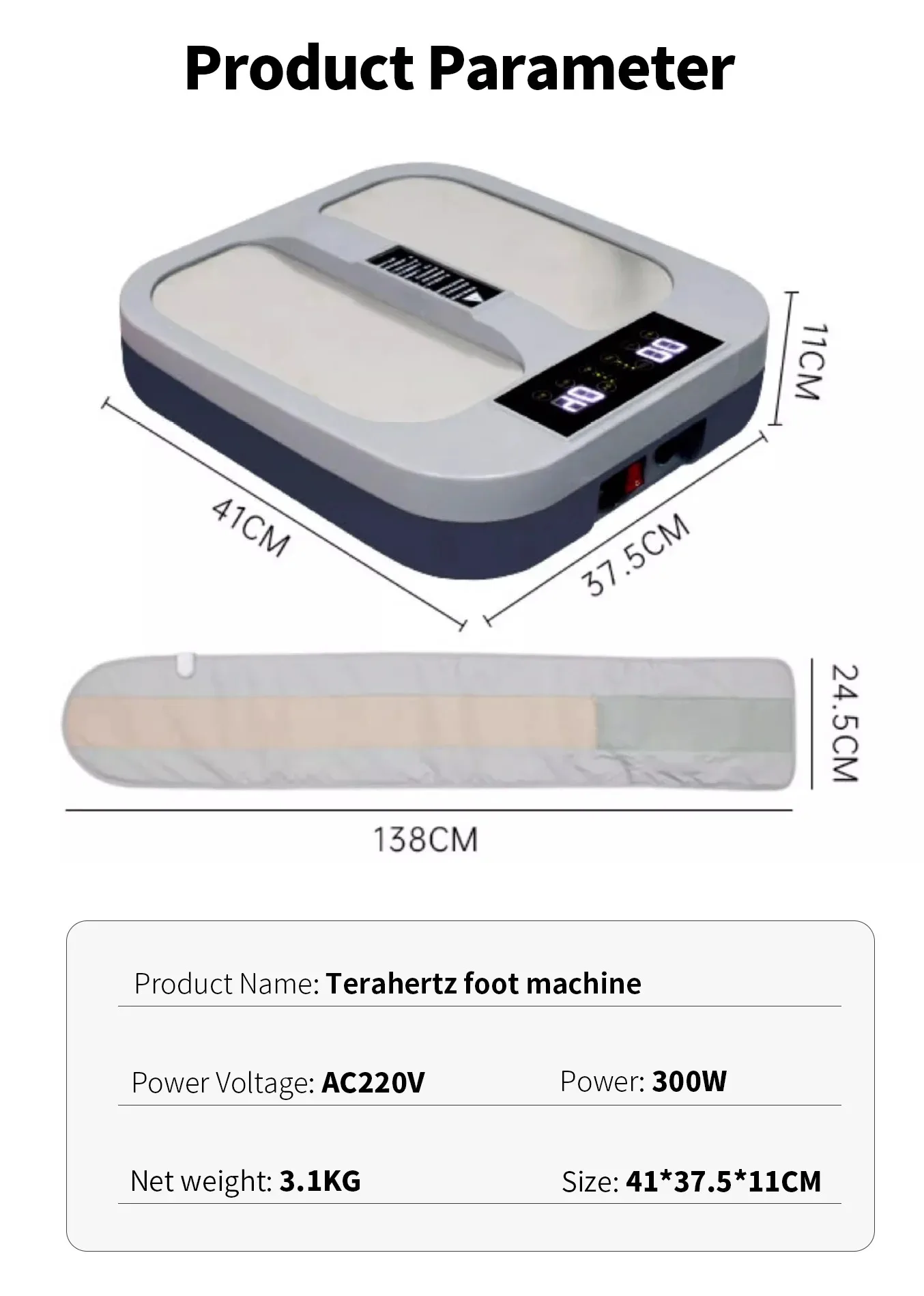 Terahertz Therapy Wave Devices Electric Foot Massager Tera hertz machine Photon Heating Cell Health Care Gifts