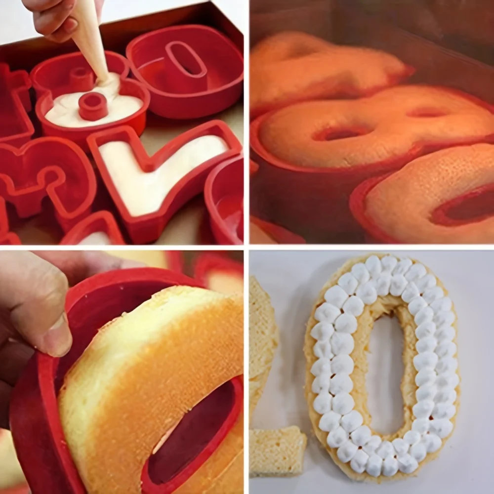 Small Arabic Numerals Mold Cake Silicone Baking Mold Digital Mold Diy Bread Pastry Baking Utensils Mold