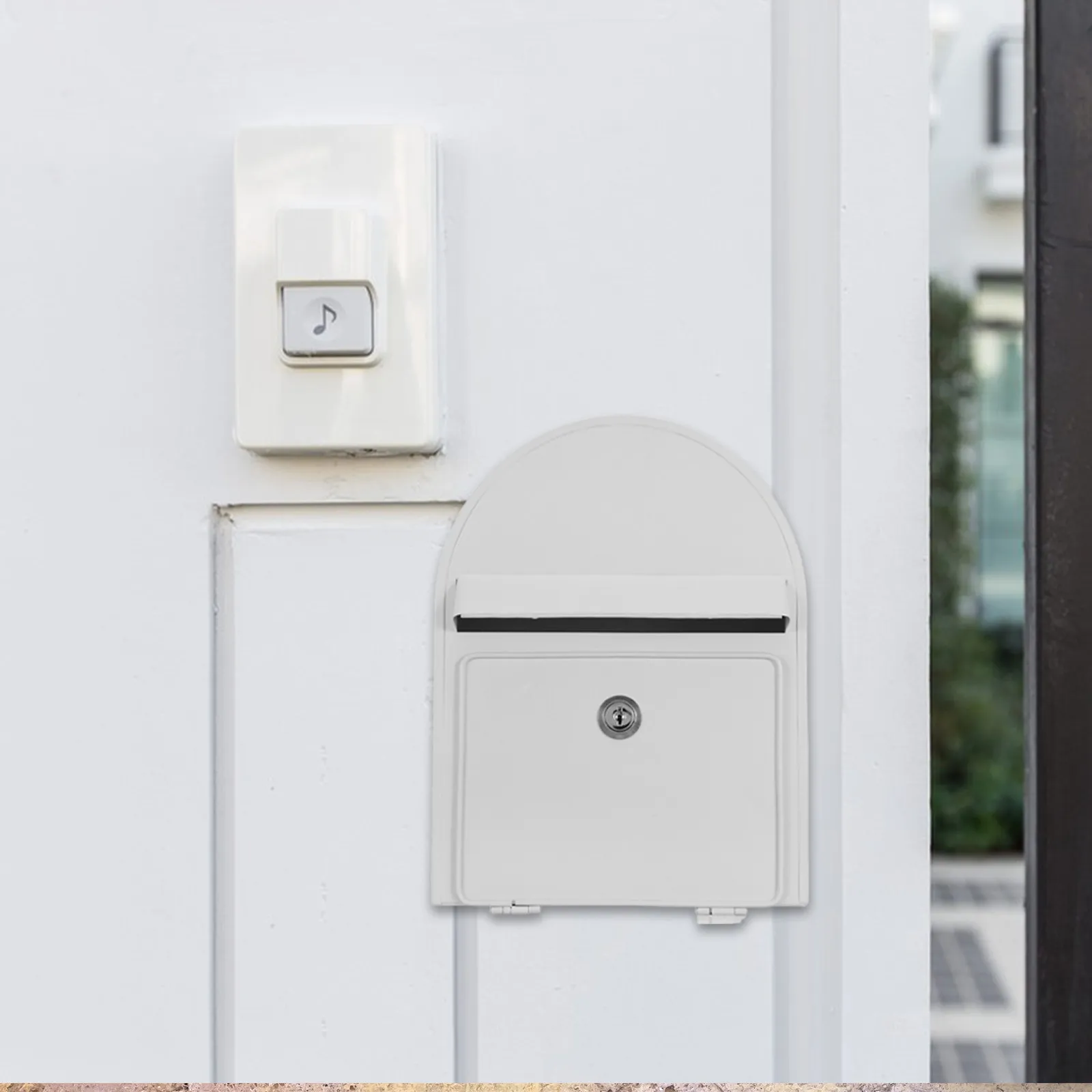 

Винтажный настенный почтовый ящик из белого металла с замком для дома, офиса, улицы, декоративный, в деревенском стиле, с ключом для безопасности