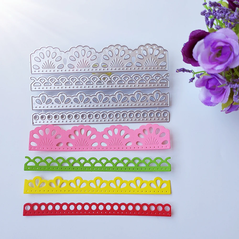 4 beautiful hollowed out lace cutting dies scrapbook decoration embossed photo album decoration card making DIY crafts